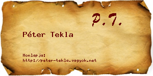 Péter Tekla névjegykártya